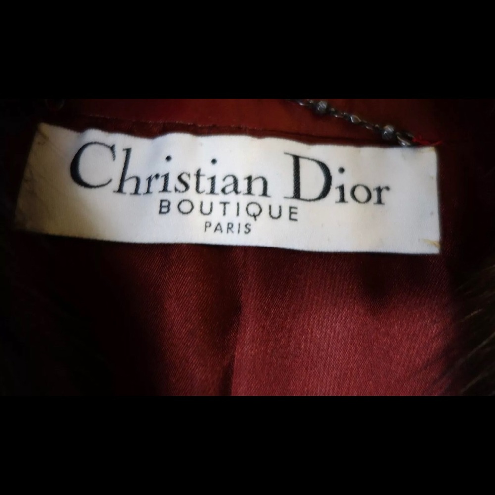 Dior Red lambskin leather robe jacket w fox rare - Picture 2 of 8